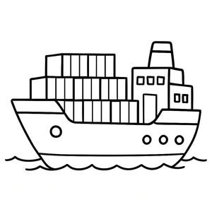Loaded Cargo Ship